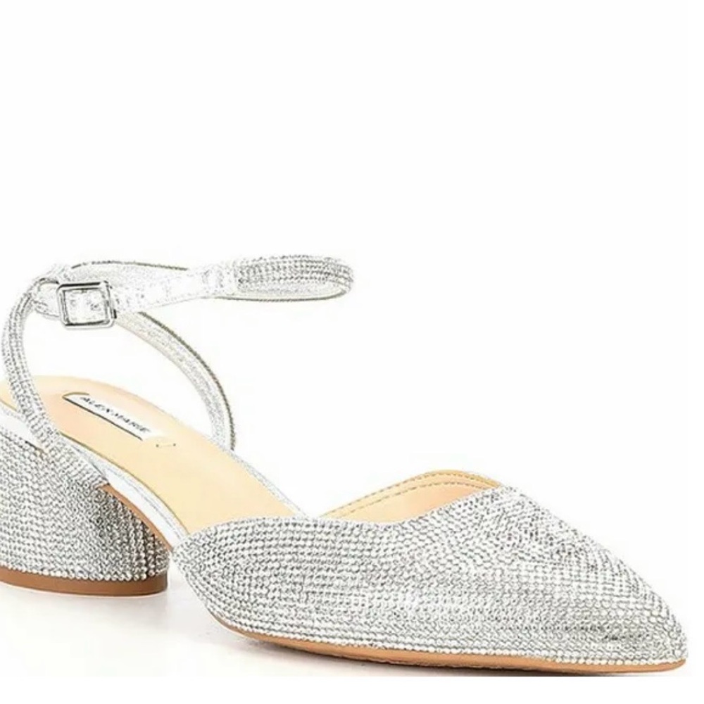 Alex Marie Silver Glitter Heeled Shoes 7.5